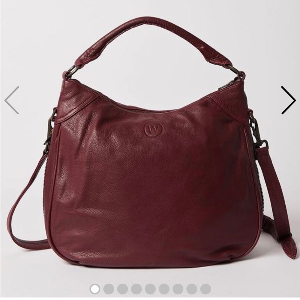 Wanderers Travel Co Santorini bag leather burgundy